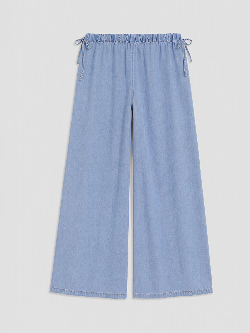 İndigo Beli Lastikli Wideleg Kadın Jean Pantolon-1