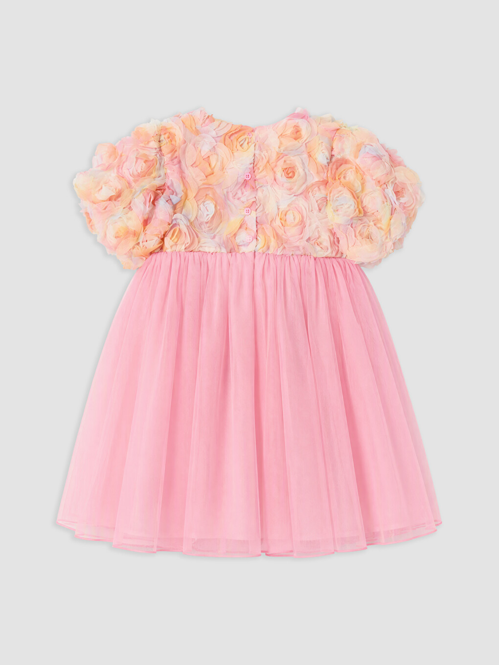 Floral Girls' Tulle Evening Dress-1