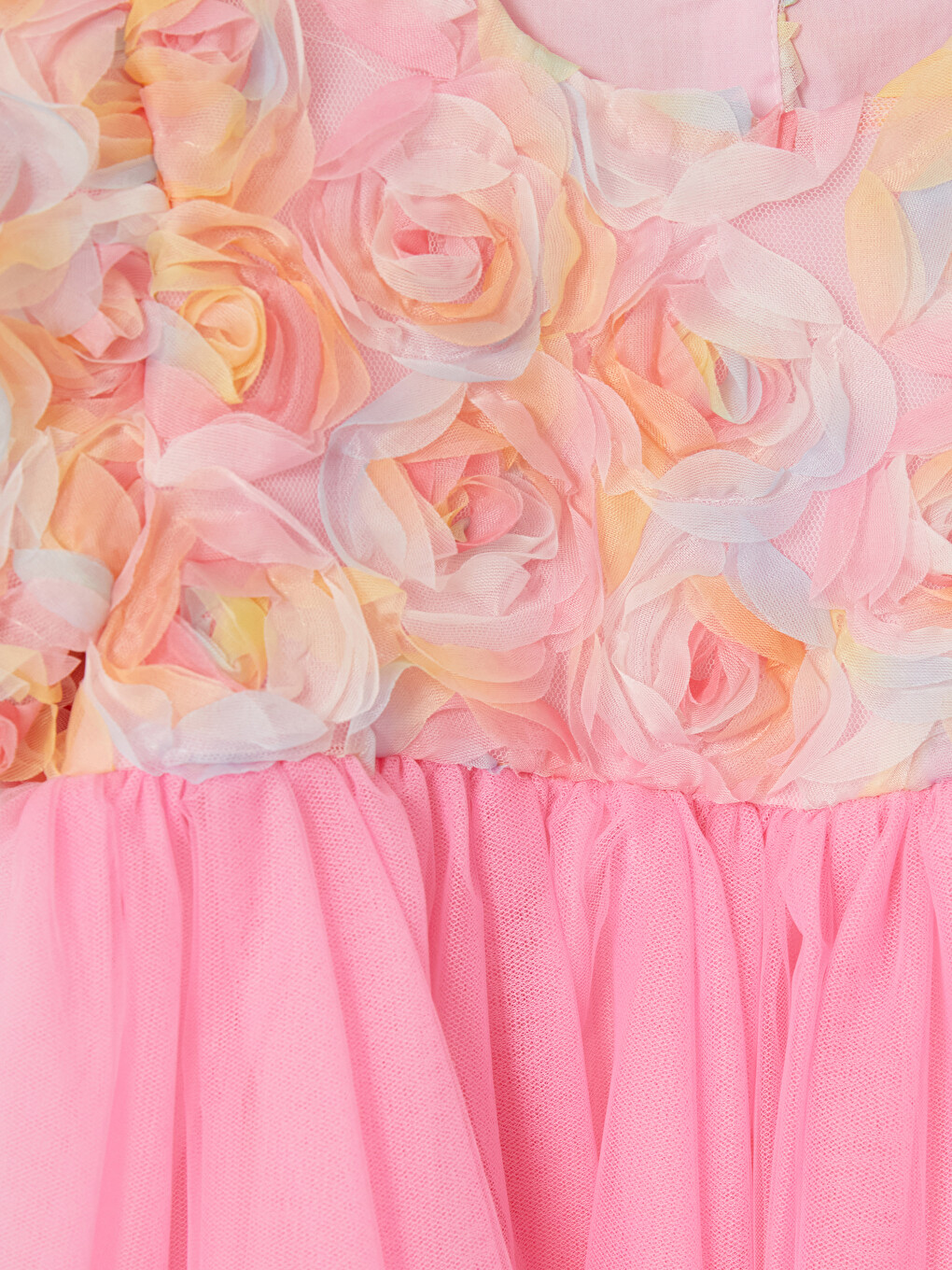 Floral Girls' Tulle Evening Dress-2