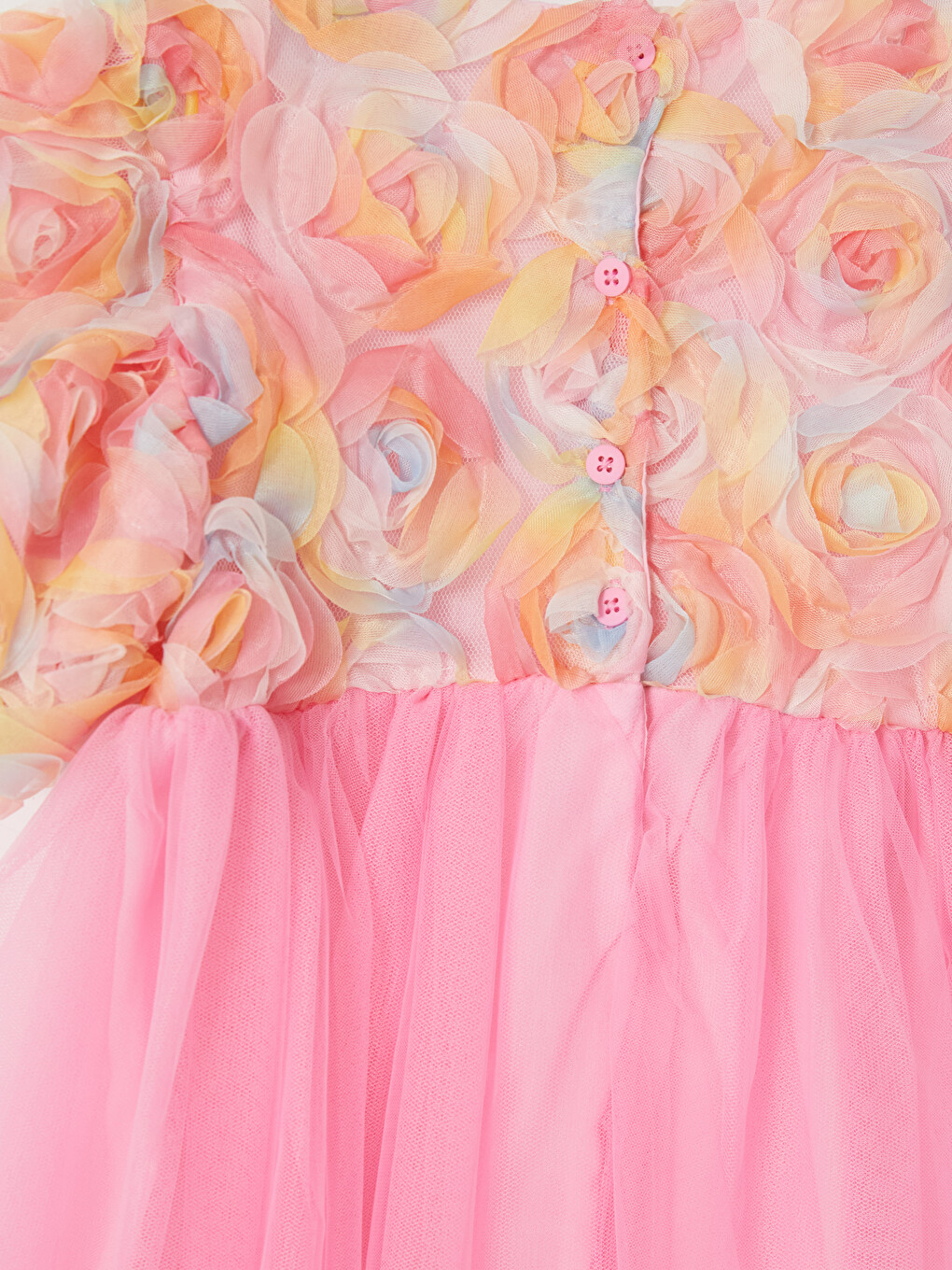 Floral Girls' Tulle Evening Dress-3