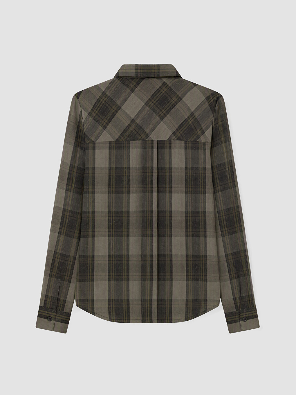 Tie Neck Plaid Women's Lumberjack Shirt-6