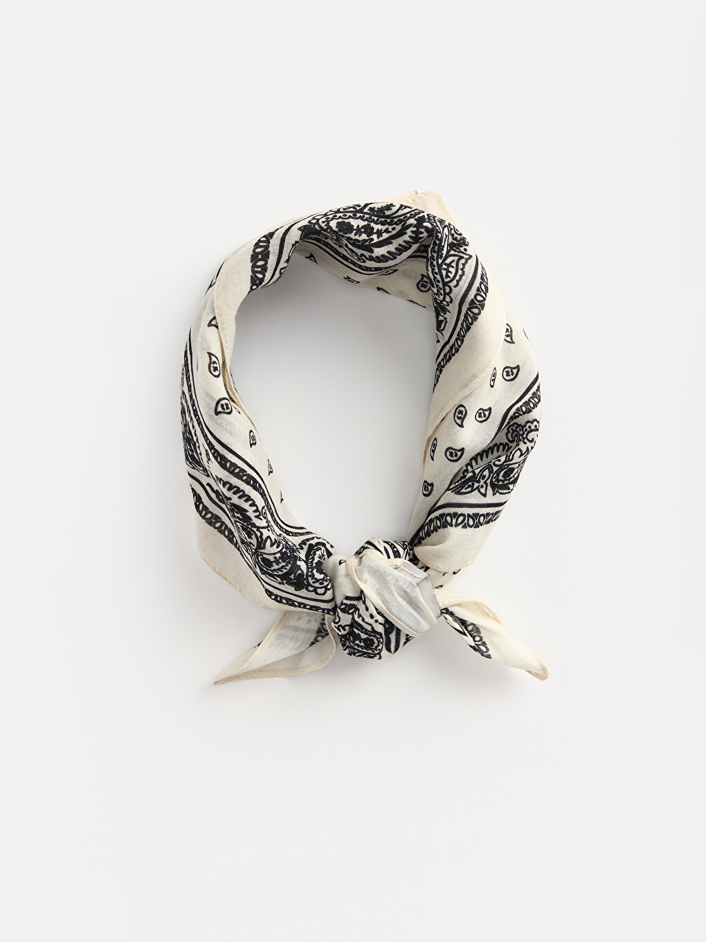 Bej Desenli Erkek Bandana