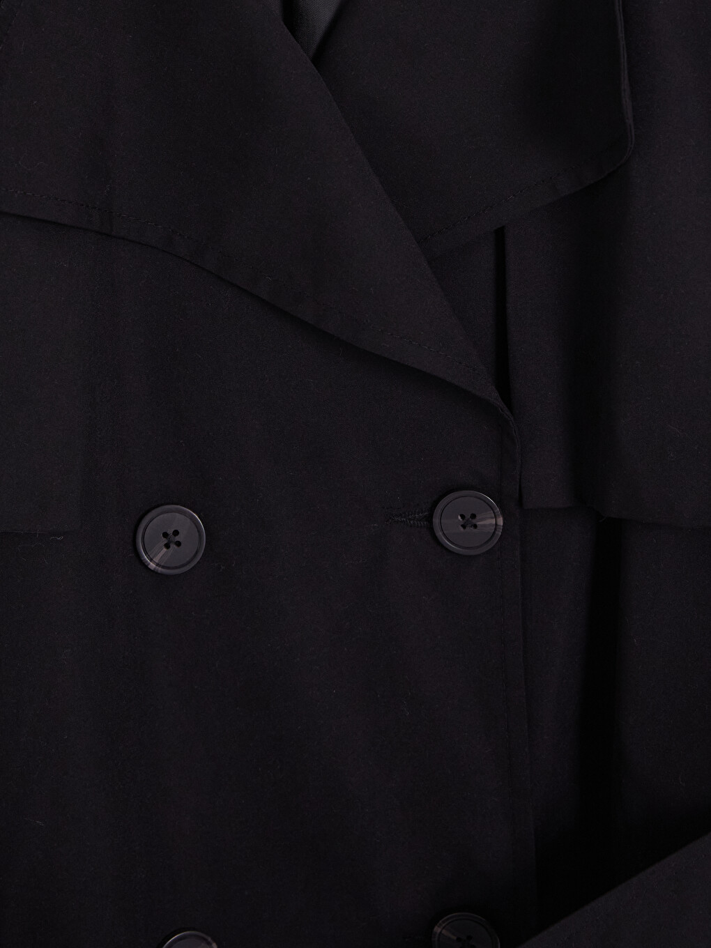 Jacket Collar With Sash Women's Trench Coat-7