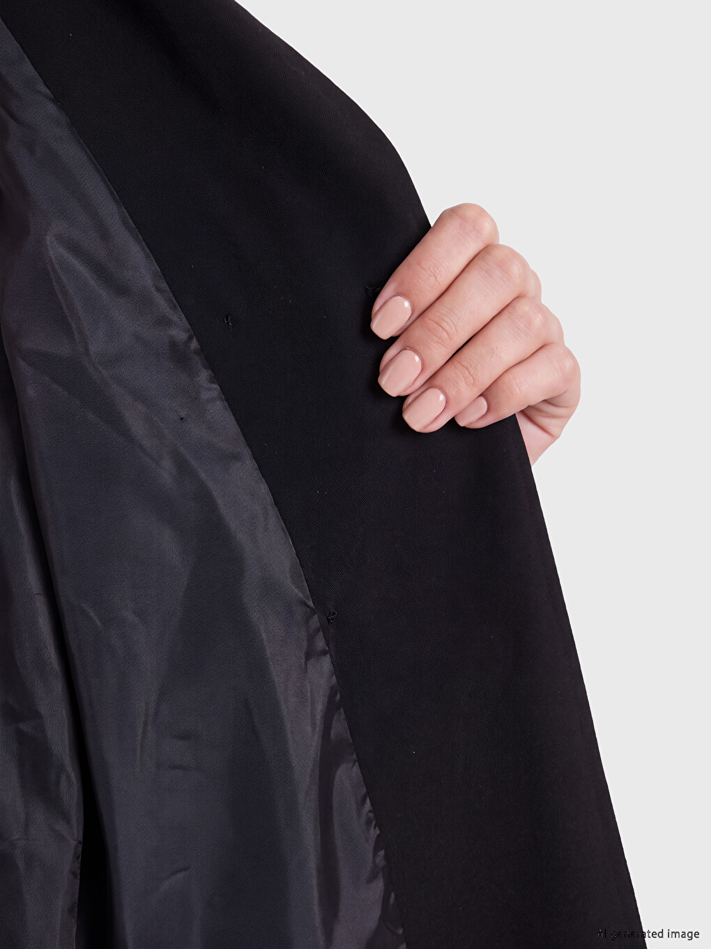 Jacket Collar With Sash Women's Trench Coat-4