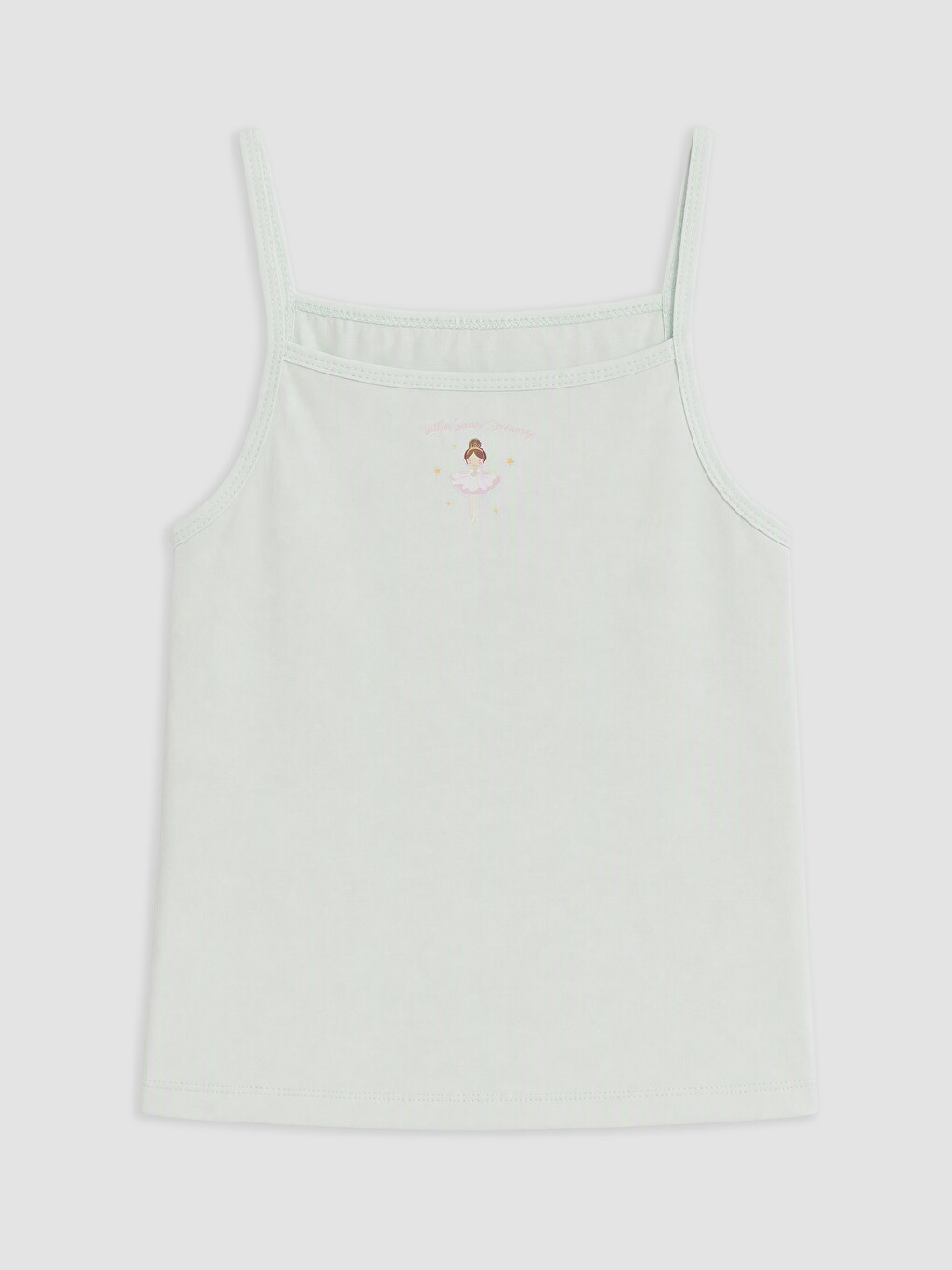 Square Neck Girls' Vest 2 Pack-2