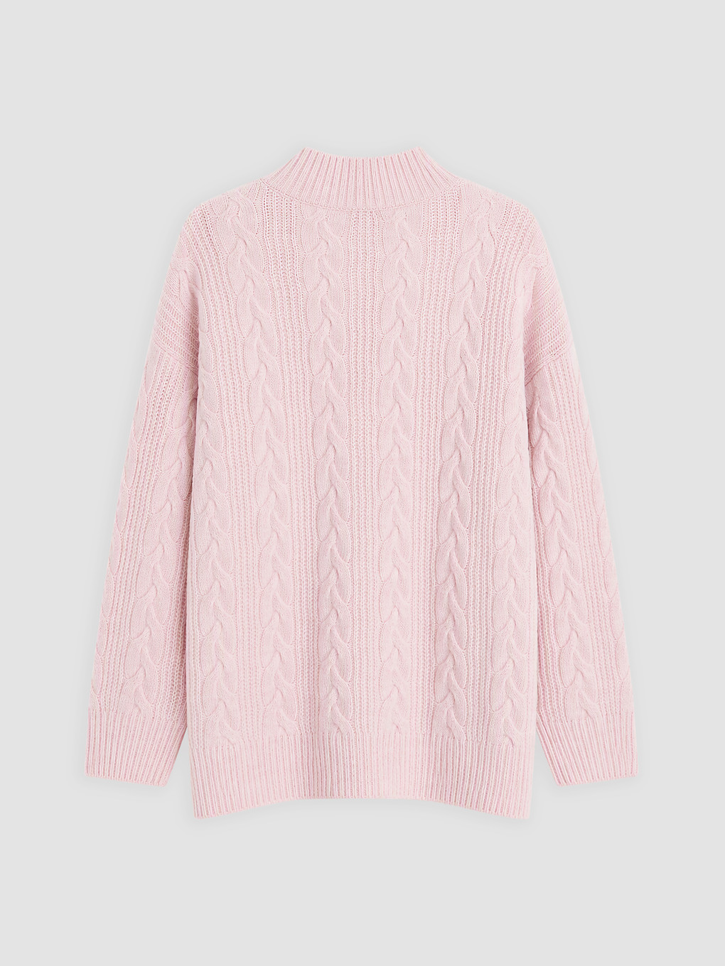 Tunikë Triko Me Motive Me Jakë Golf Me Model Cable Knit Për Gra-5