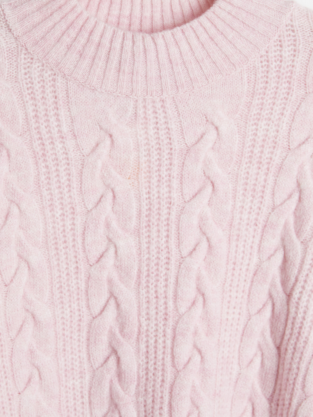 Tunikë Triko Me Motive Me Jakë Golf Me Model Cable Knit Për Gra-6
