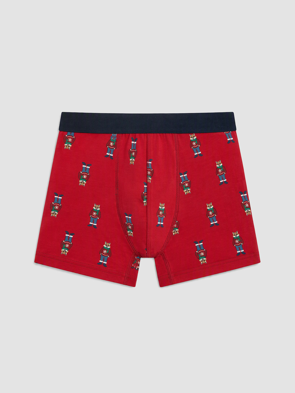 Kırmızı Yılbaşı Temalı Erkek Boxer Ve Çorap-1