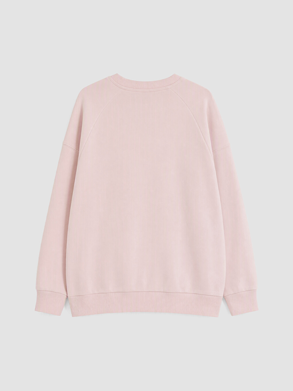 Pembe Bisiklet Yaka Kadın Sweatshirt Tunik-2