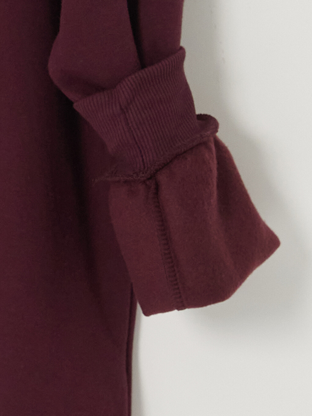 Mürdüm Oversize Kadın Kalın Sweatshirt Tunik-1