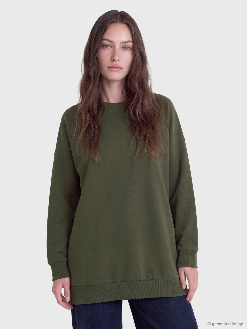 Oversize Women's Thick Sweatshirt Tunic