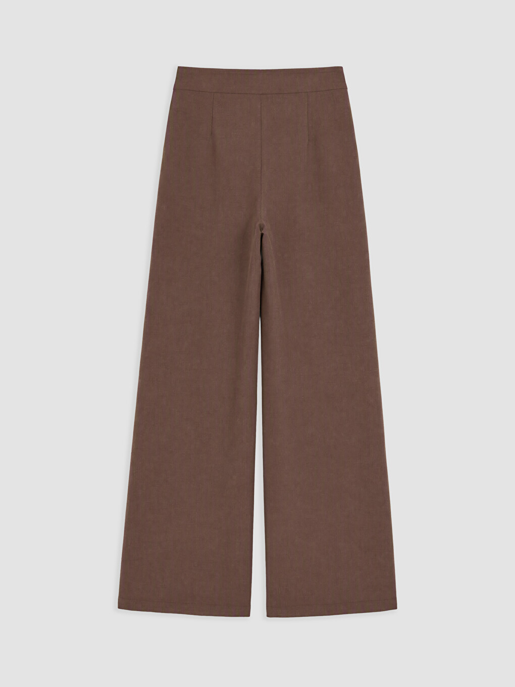 Kahverengi Regular Fit Kadın Pileli Kumaş Pantolon-5