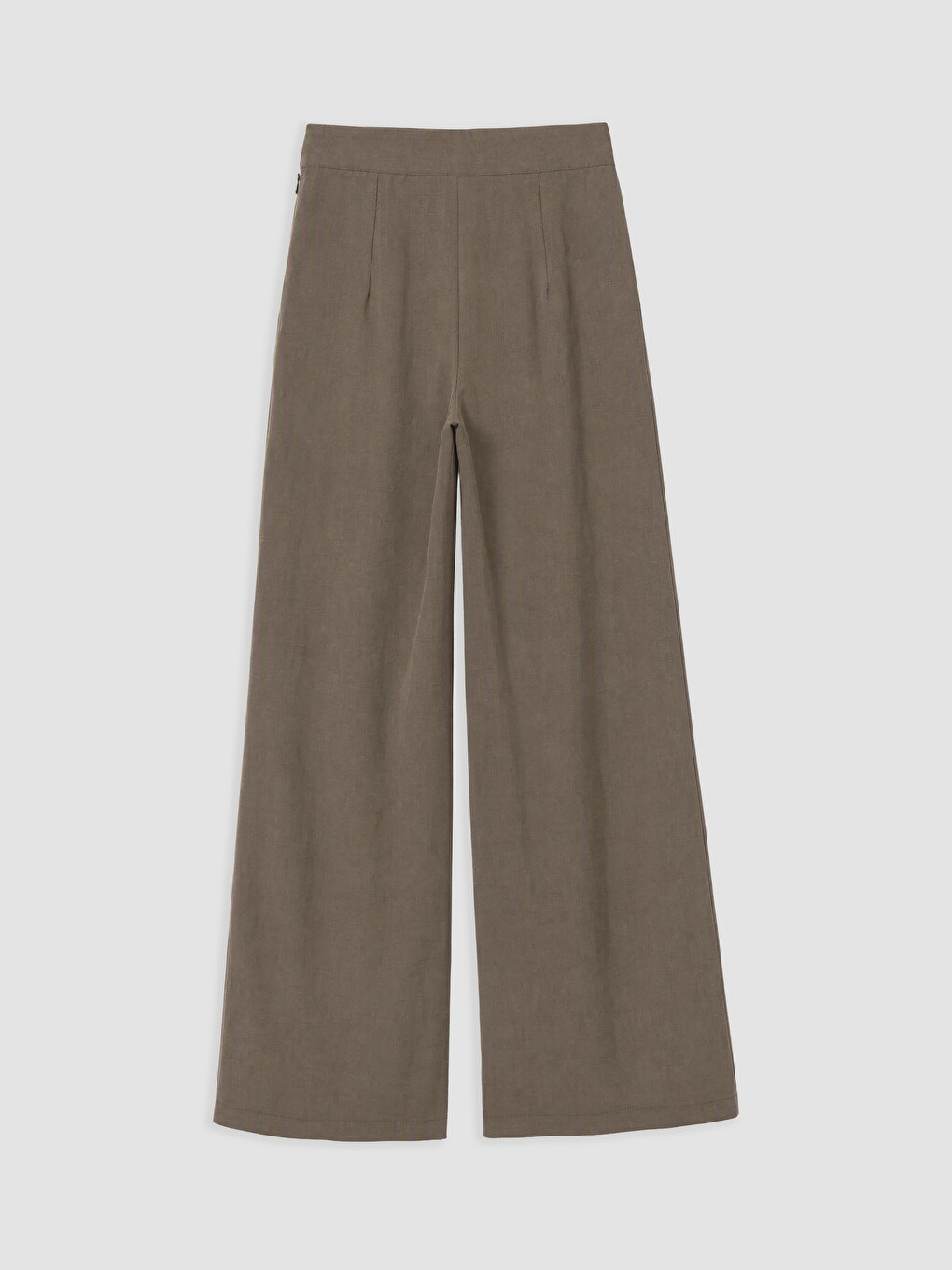 Haki Regular Fit Kadın Pileli Kumaş Pantolon-5