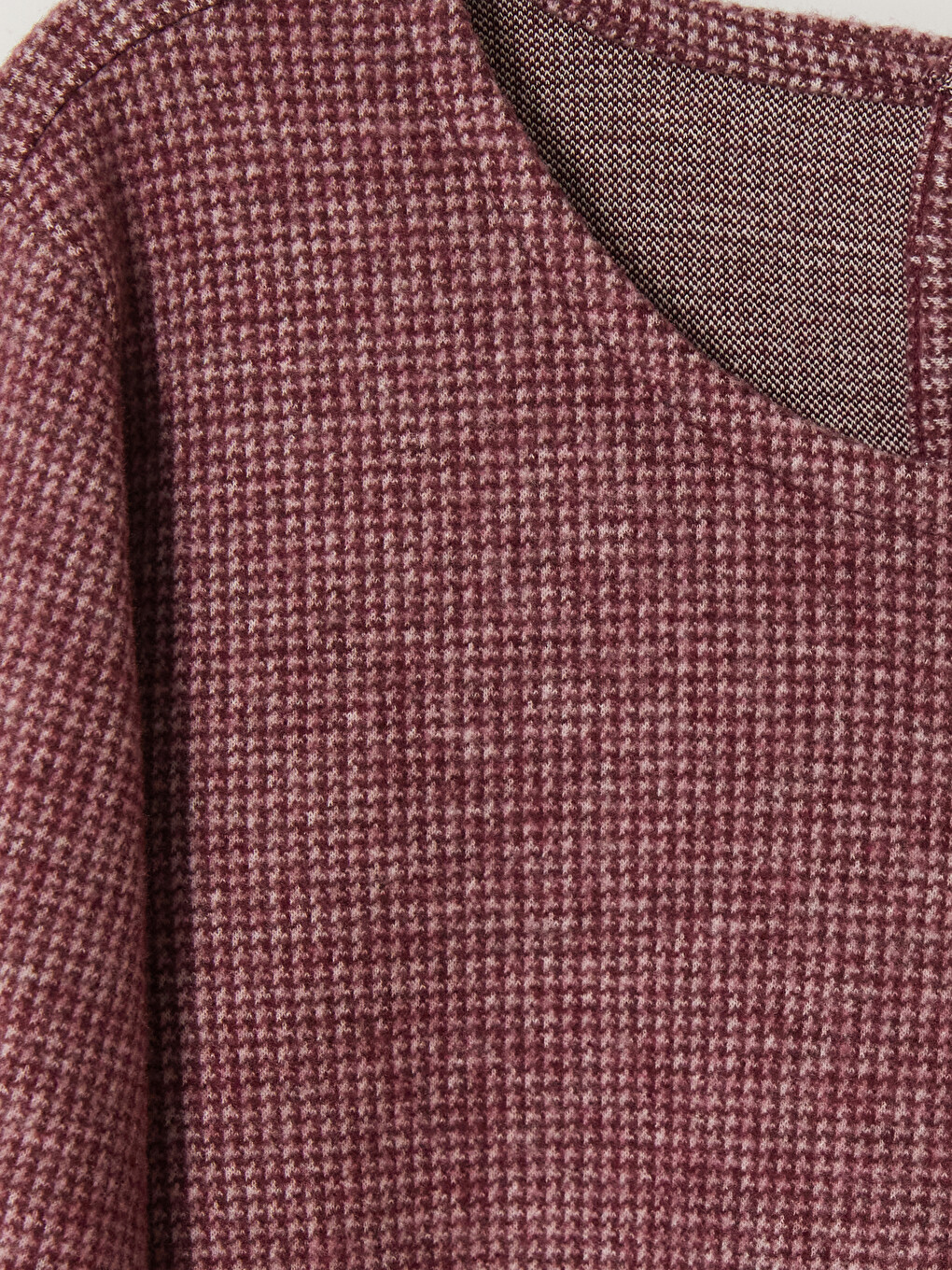 Bordo Bisiklet Yaka Kız Çocuk Elbise-1