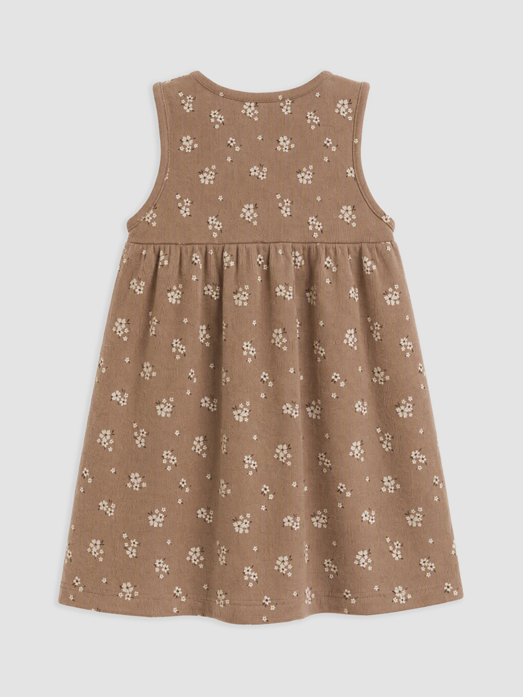 Crew Neck Flowered Baby Girls' Dress-3