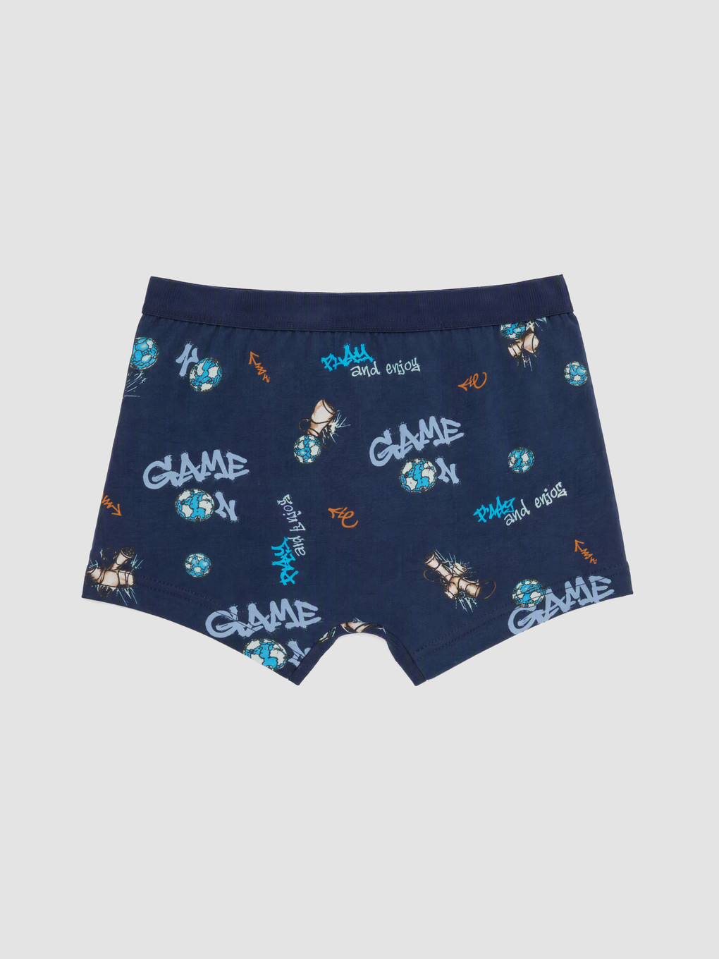 Lacivert Baskılı Erkek Çocuk Boxer-1