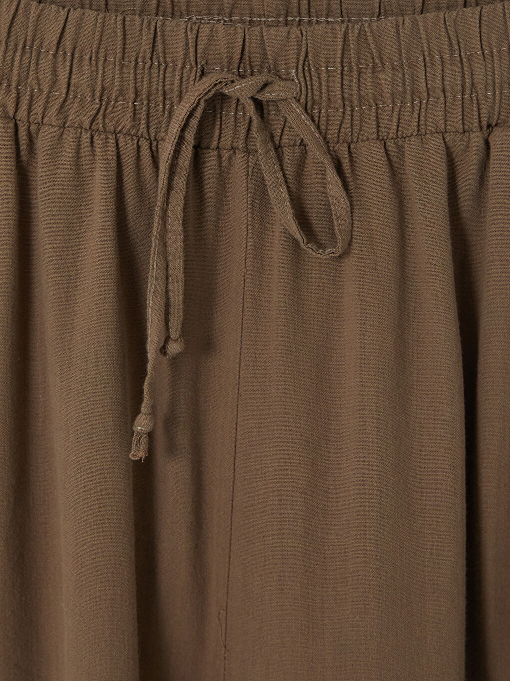 Elastic Waist Wide Leg Women's Trousers-1