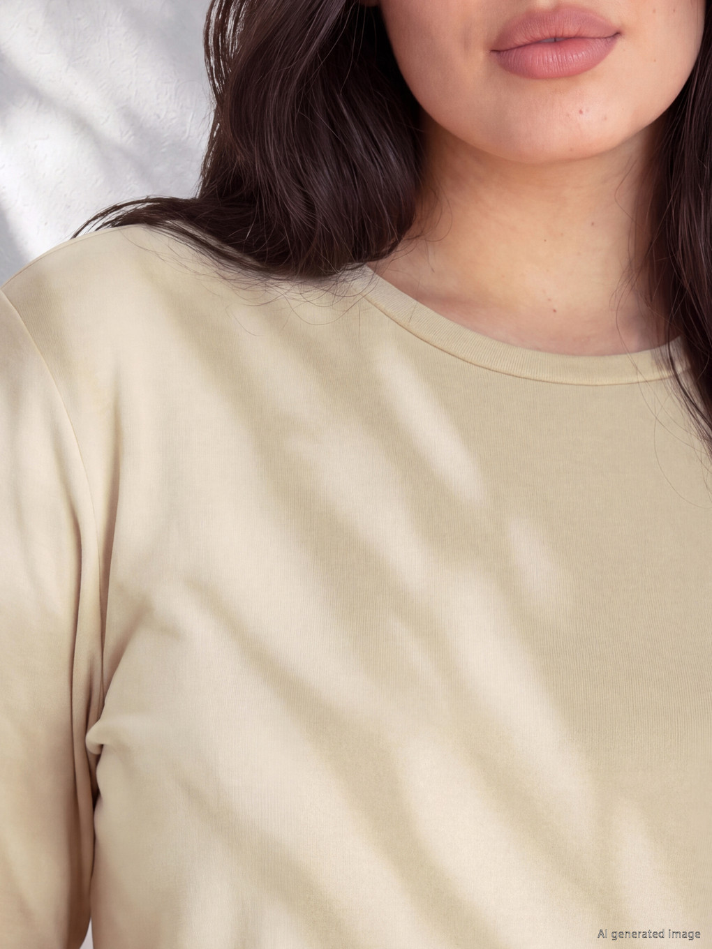Plus Size Crew Neck Women's T-shirt-1