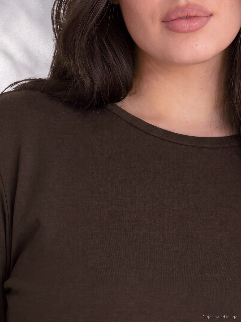 Plus Size Crew Neck Women's T-shirt-1