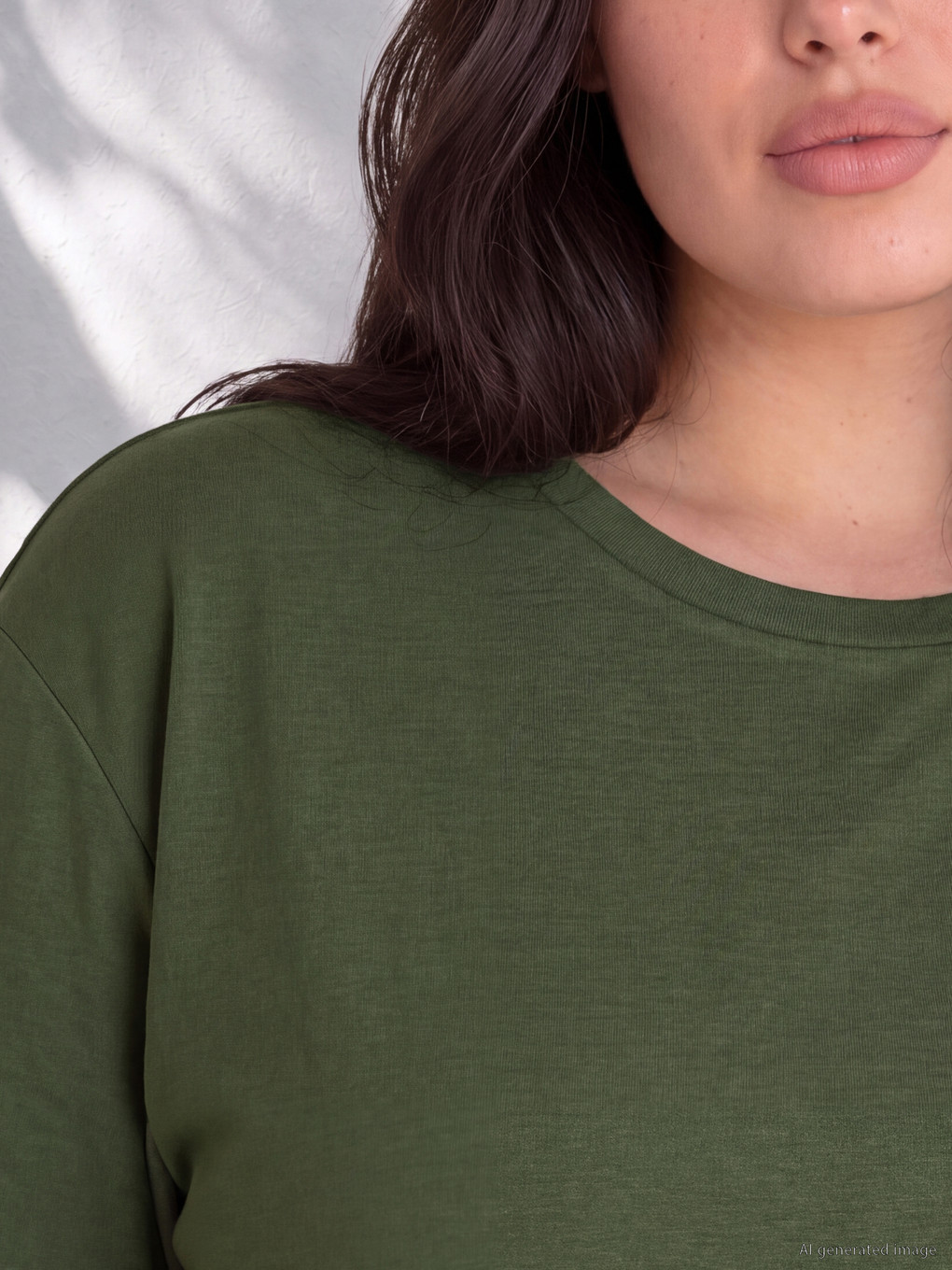 Plus Size Crew Neck Women's T-shirt-1