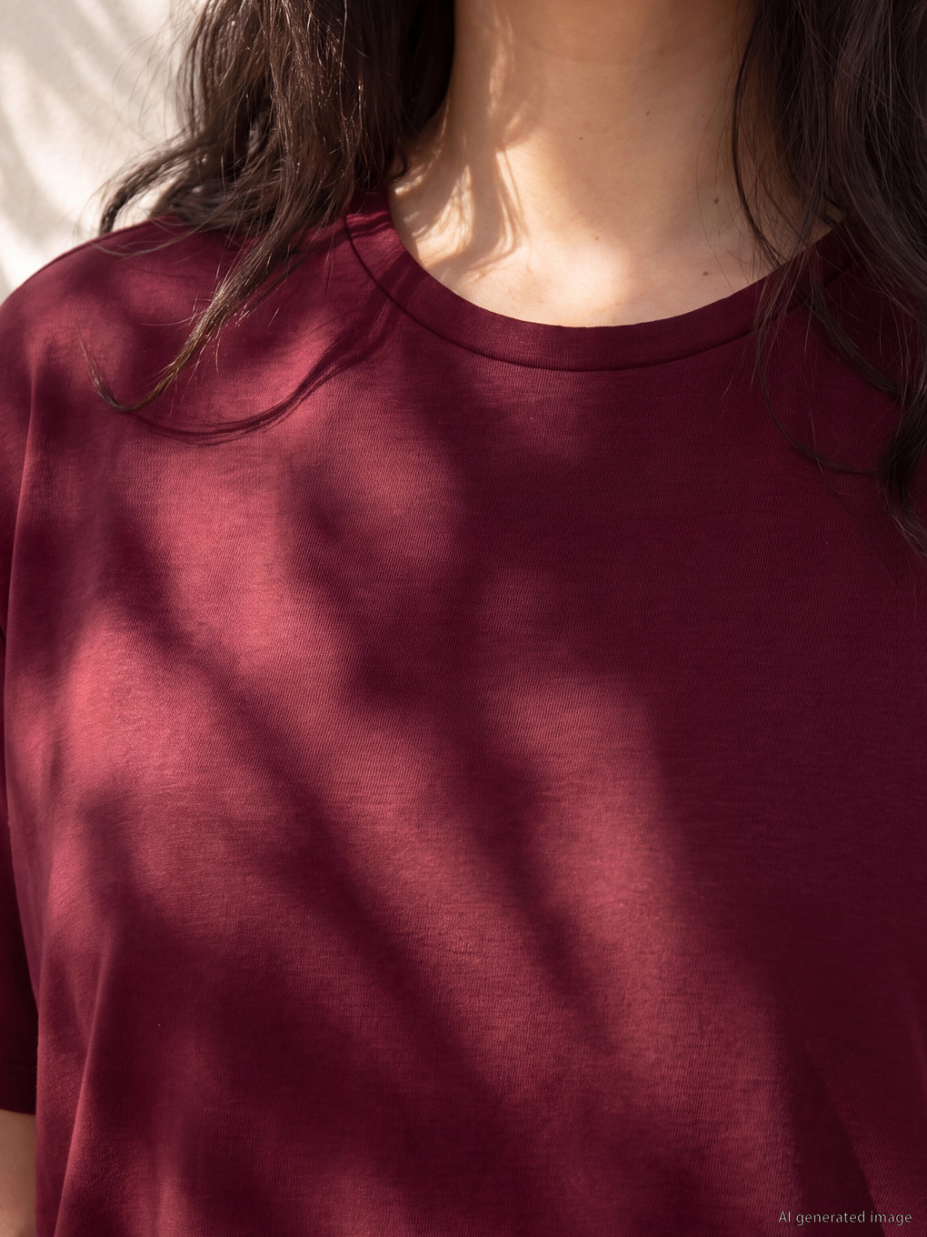 Tricou Basic Cu Guler Rotund Pentru Femei Mărimi Mari-1