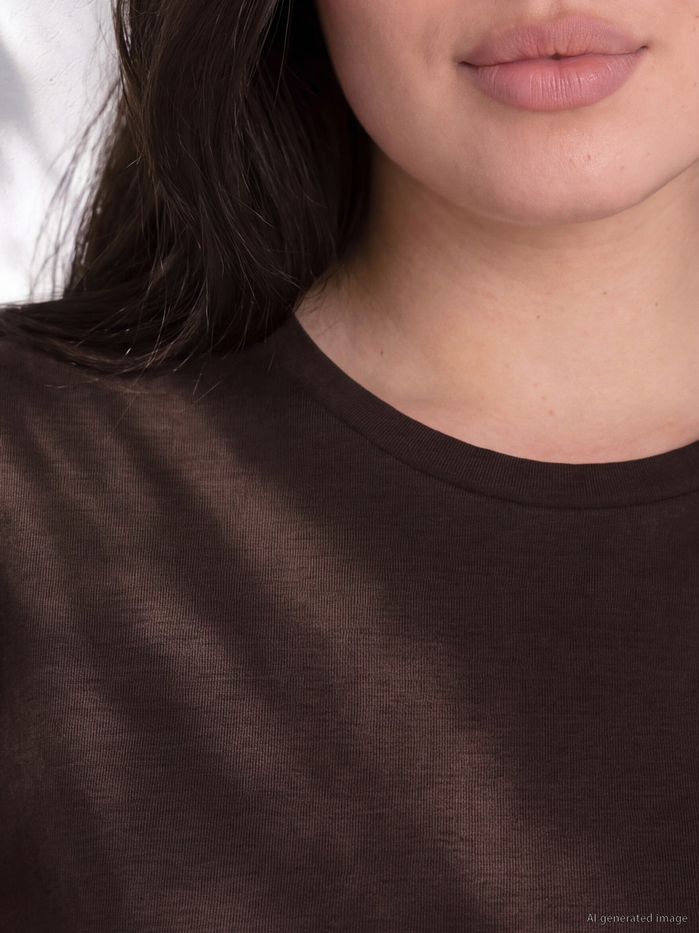 Tricou Basic Cu Guler Rotund Pentru Femei Mărimi Mari-1