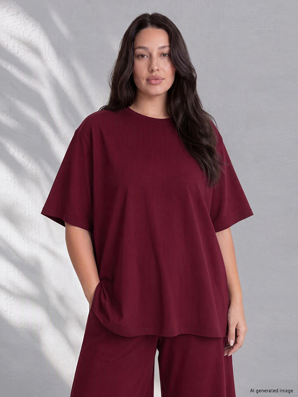 Tricou Basic Cu Guler Rotund Pentru Femei Mărimi Mari