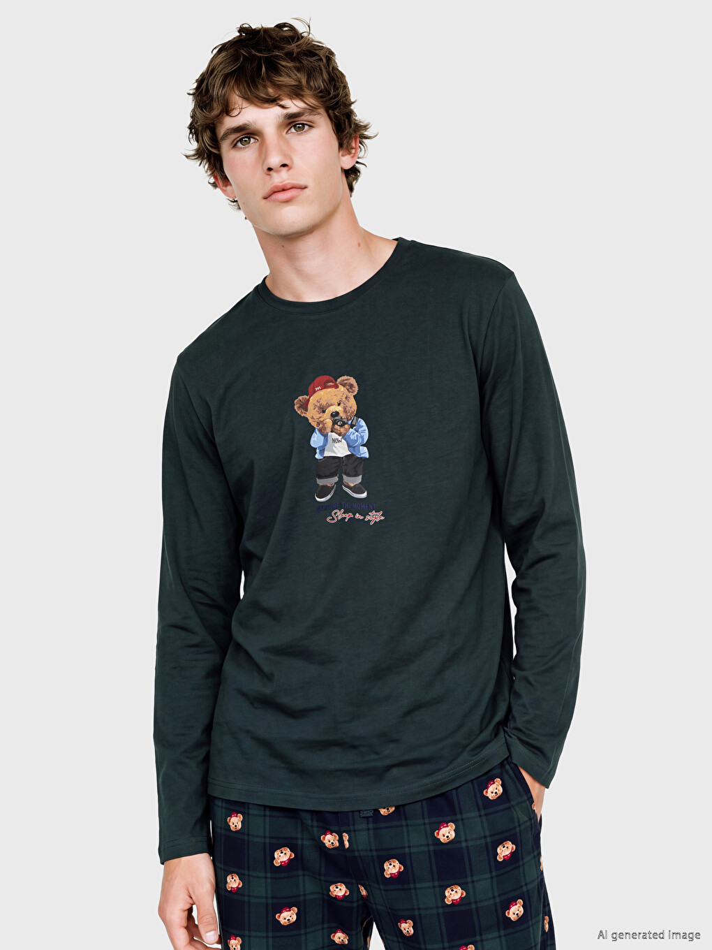 Printed Men's Pyjamas Set-1