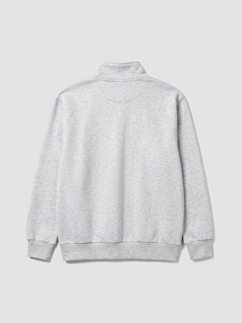 Gri Mickey Mouse Nakışlı Oversize Kadın Sweatshirt-1