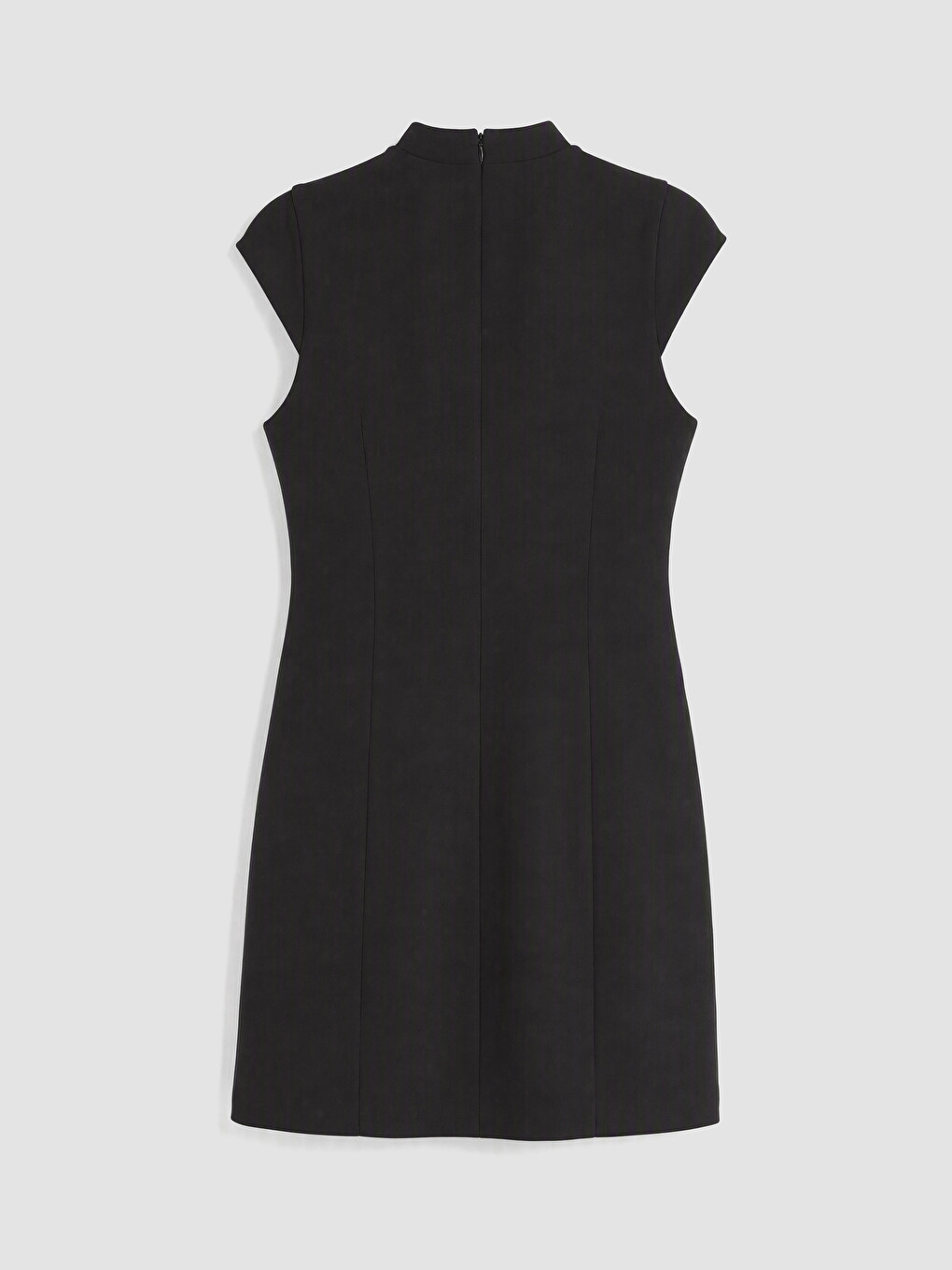 Rochie Tricot Striat Cu Guler Cu Panglică-2