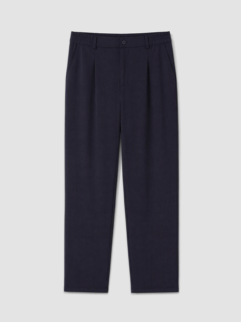 Lacivert Loose Fit Erkek Pileli Pantolon