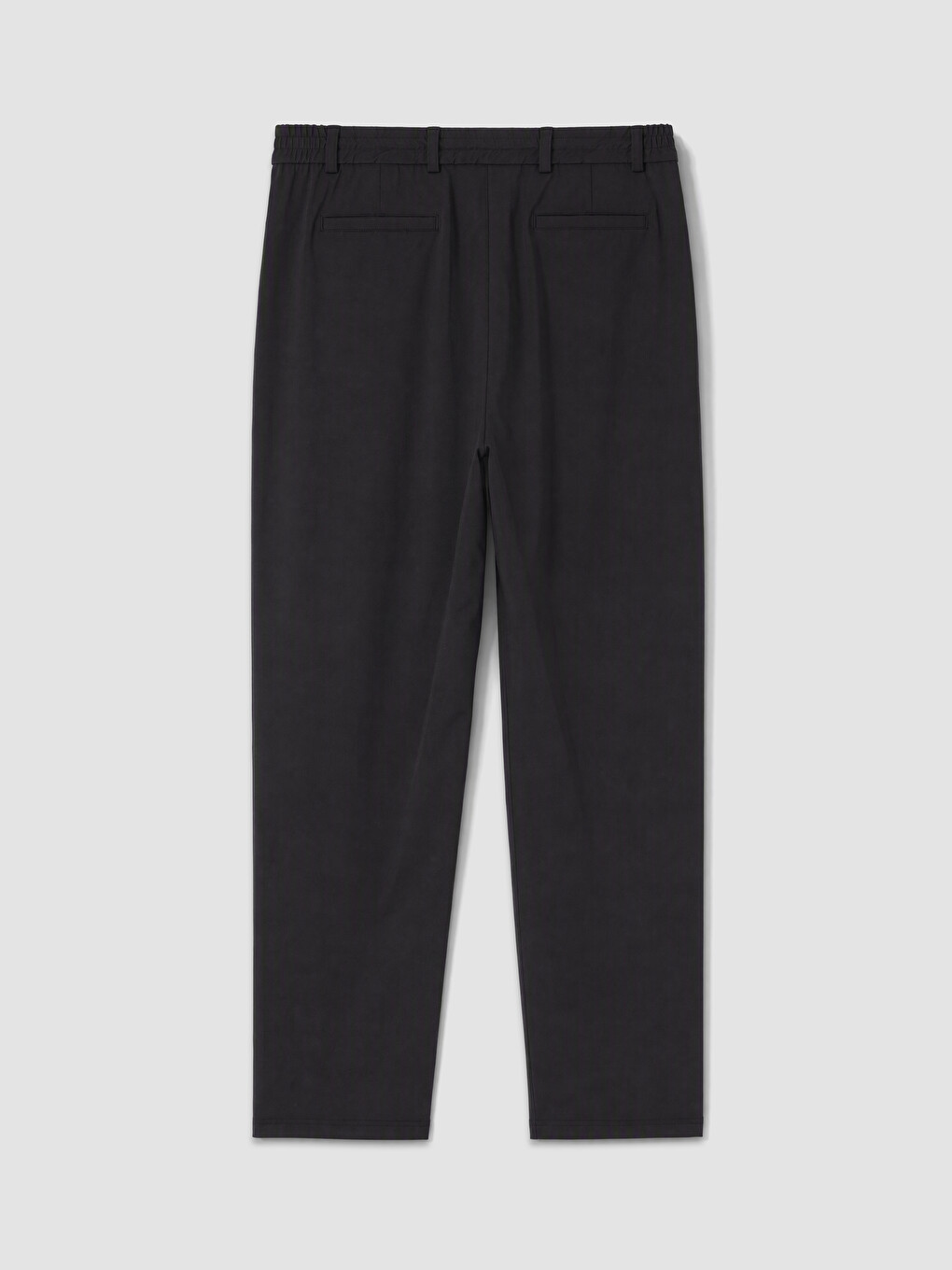 Siyah Loose Fit Erkek Pileli Pantolon-5