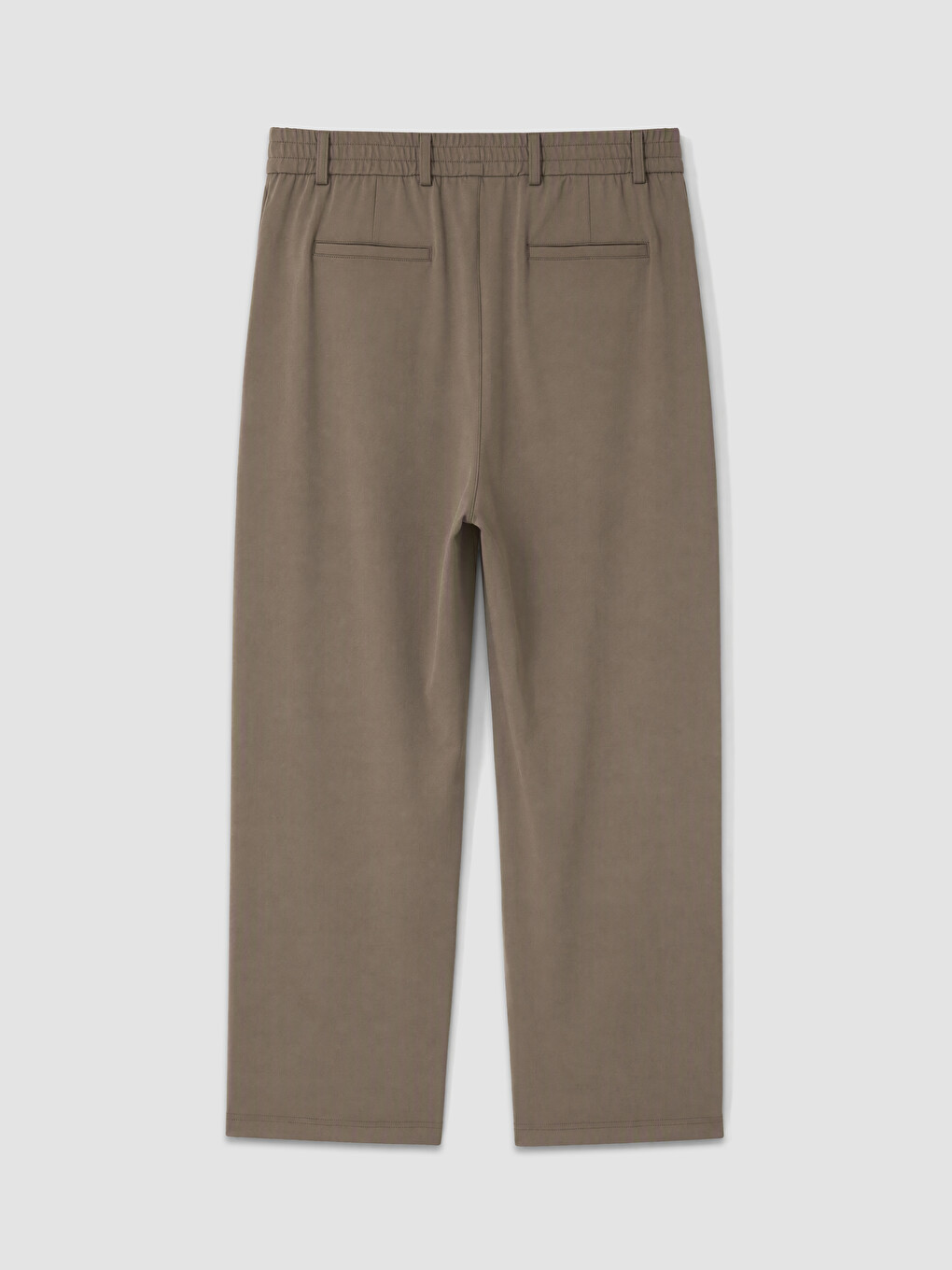 Bej Loose Fit Erkek Pileli Pantolon-1