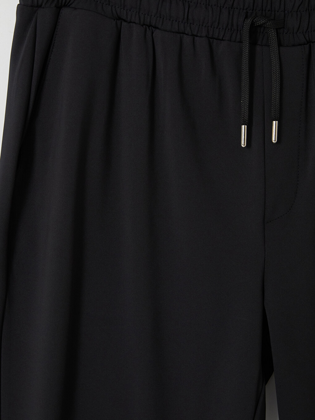 Siyah Loose Fit Erkek Eşofman Altı-2