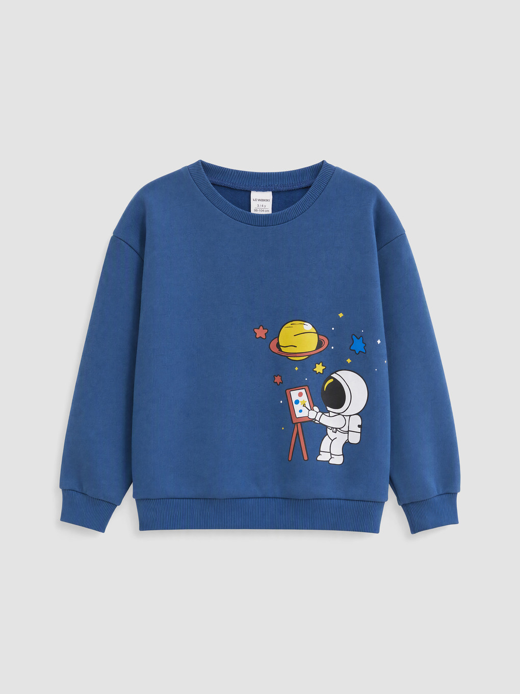 Lacivert Baskılı Çocuk Sweatshirt