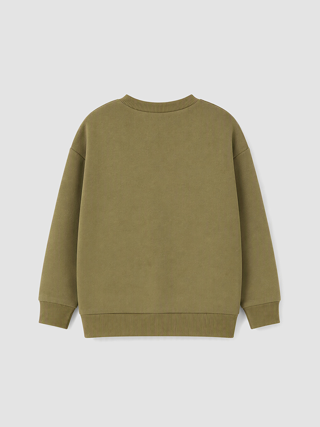 Haki Bisiklet Yaka Erkek Çocuk Sweatshirt-2