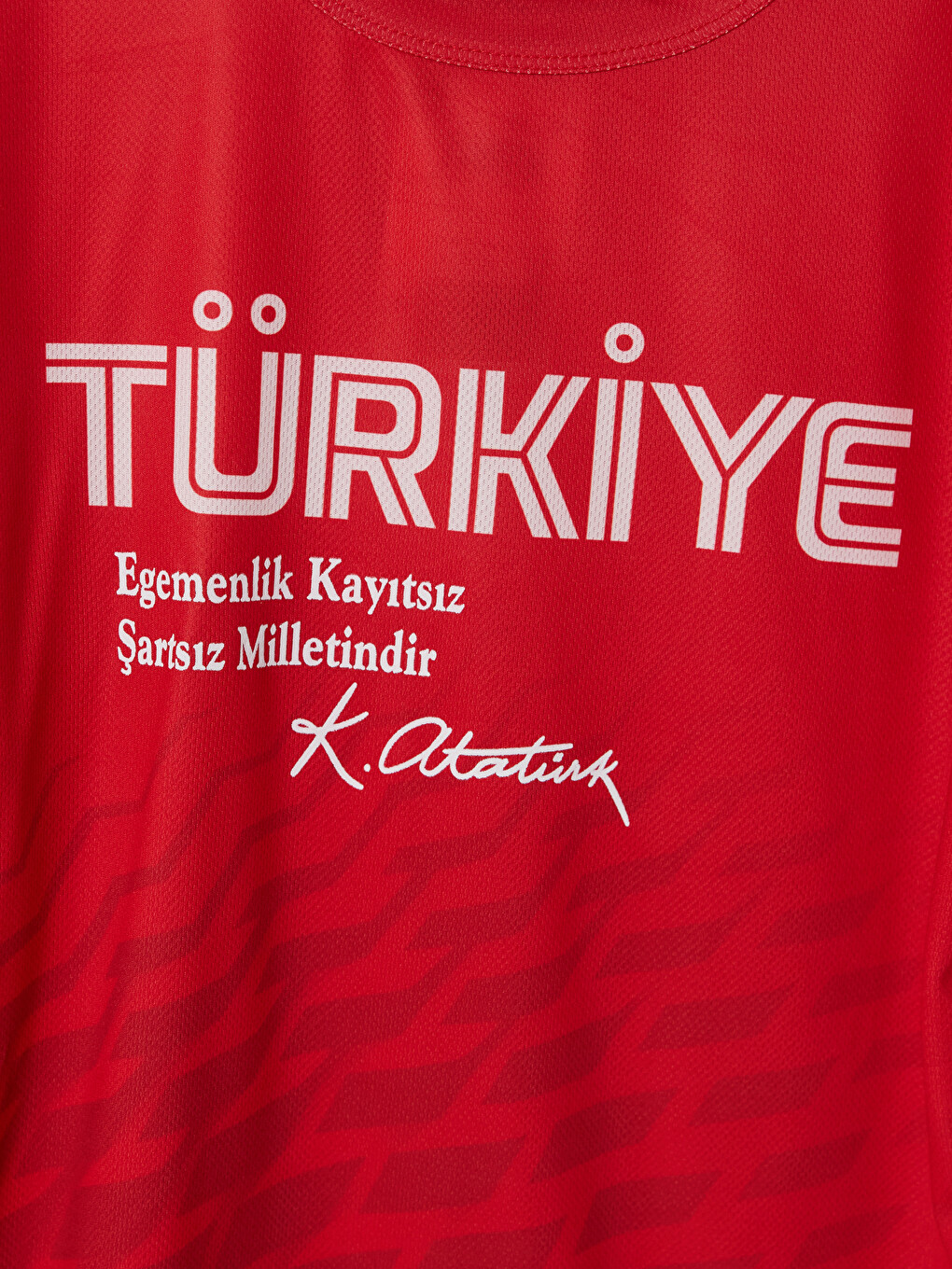 Kırmızı Atatürk İmzalı Erkek Çocuk Tişört-2