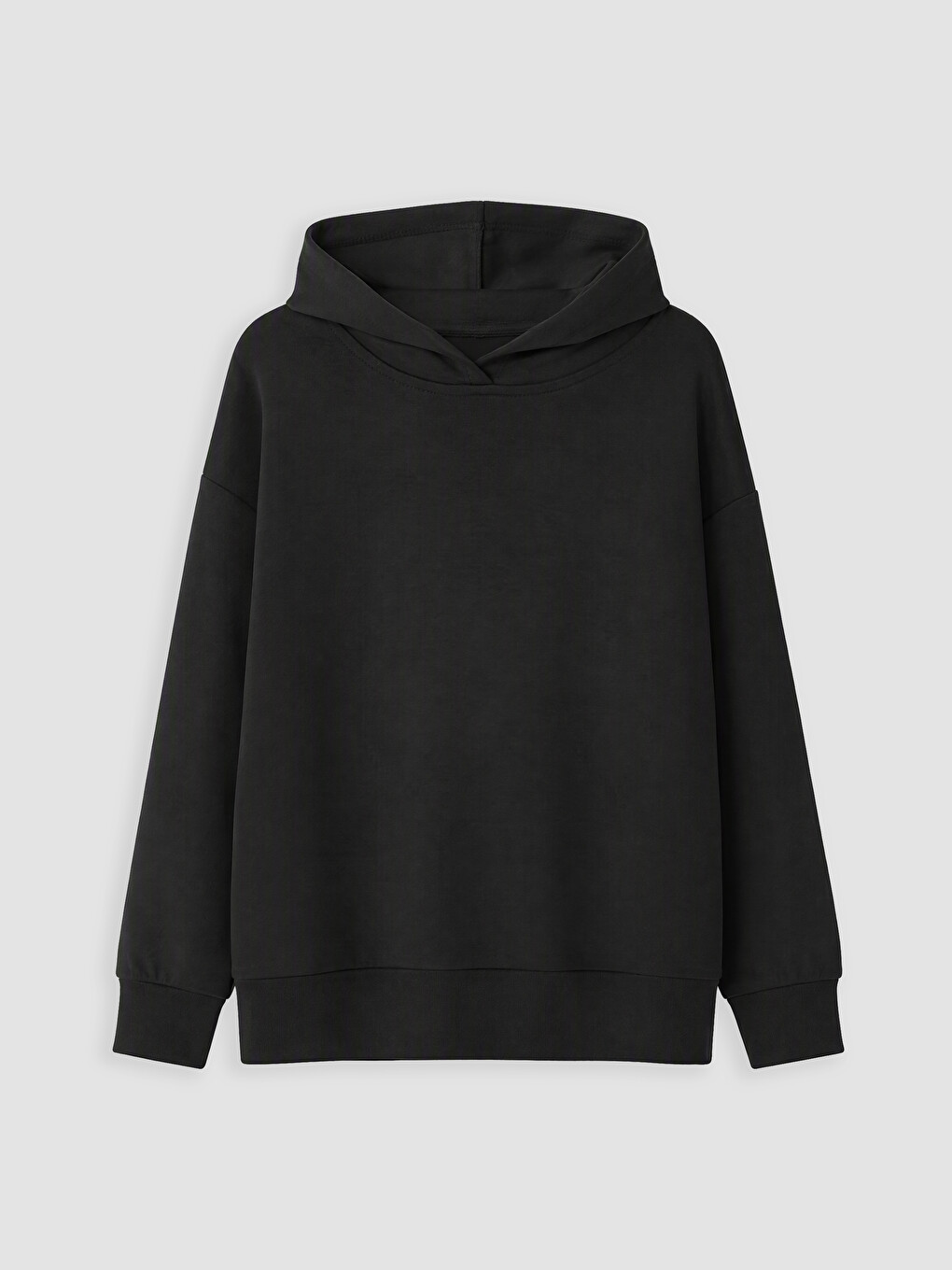 Siyah Soft Touch Kız Çocuk Fermuarlı Sweatshirt