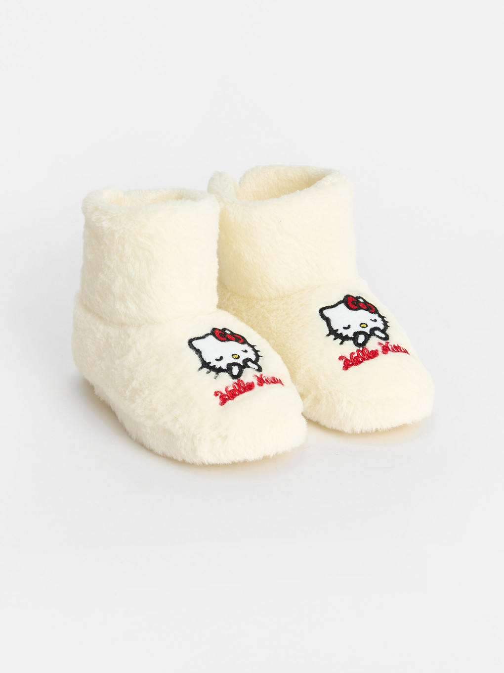 Çizme Të Buta Pelushi Hello Kitty Të Qëndisura Për Vajza