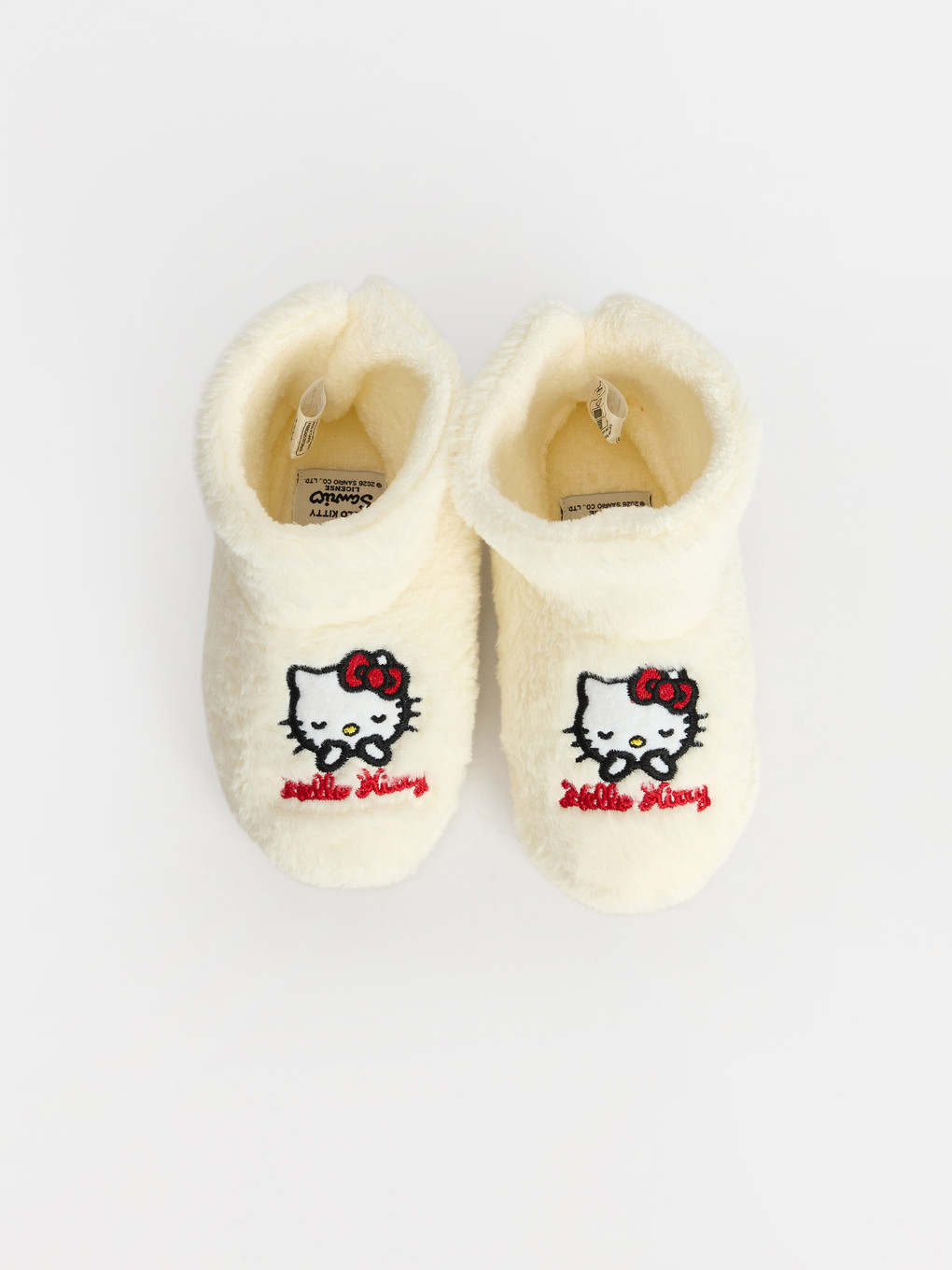 Çizme Të Buta Pelushi Hello Kitty Të Qëndisura Për Vajza-1