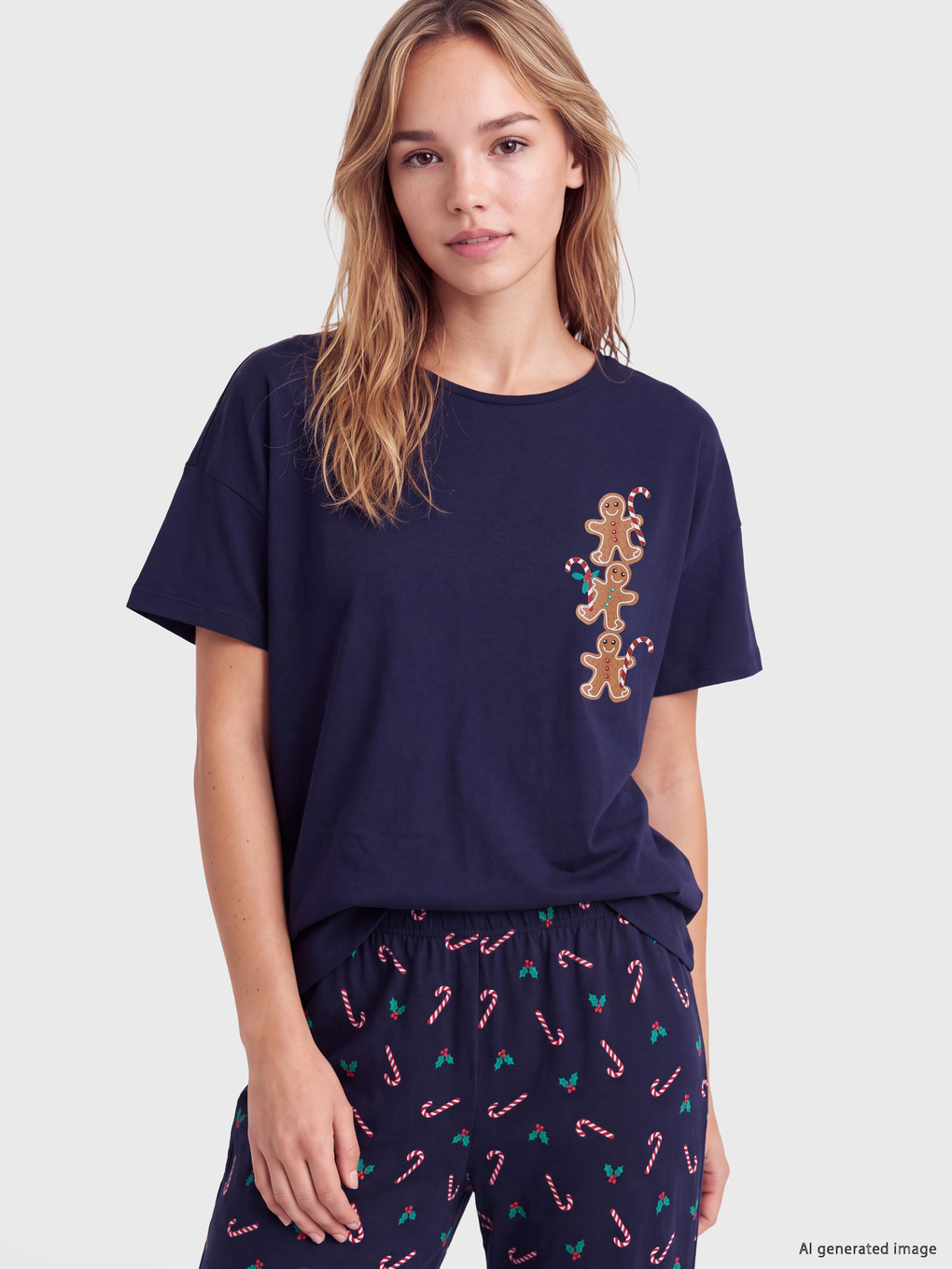 Woman Navy Pyjama Set-1