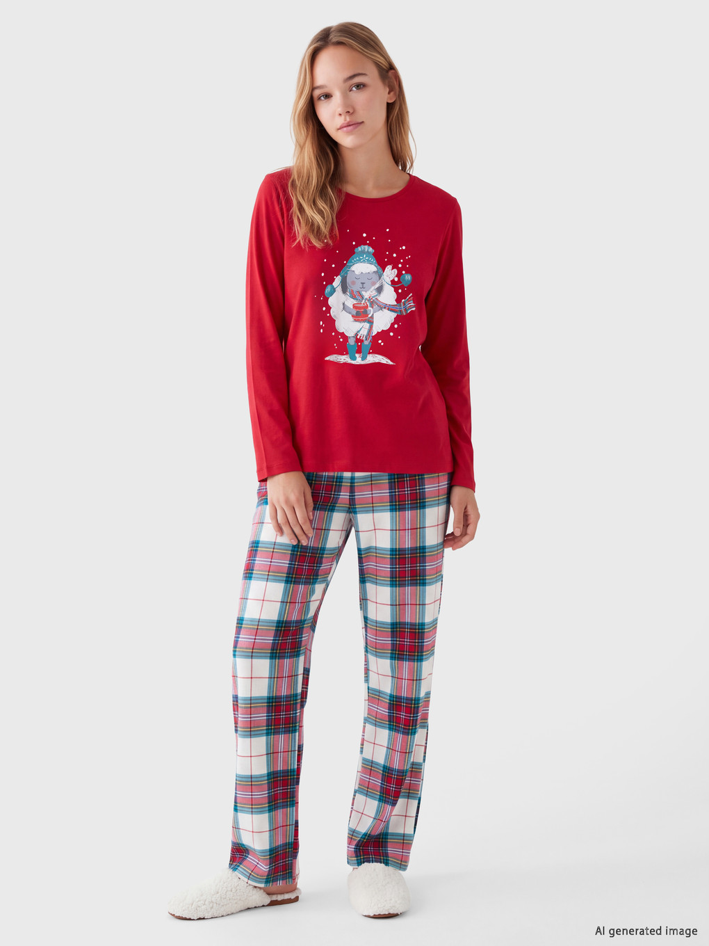 Woman Red Pyjama Set