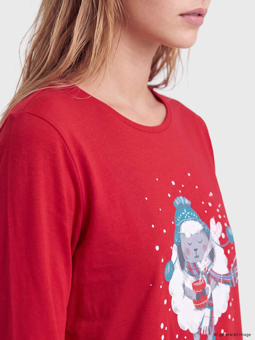 Woman Red Pyjama Set-2