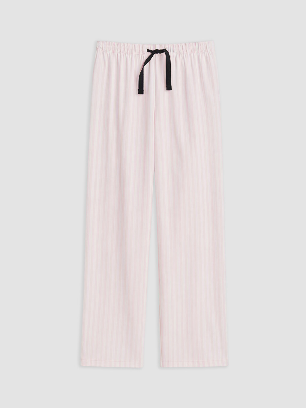 Ekru Bisiklet Yaka Çizgili Kadın Pijama Takımı-3