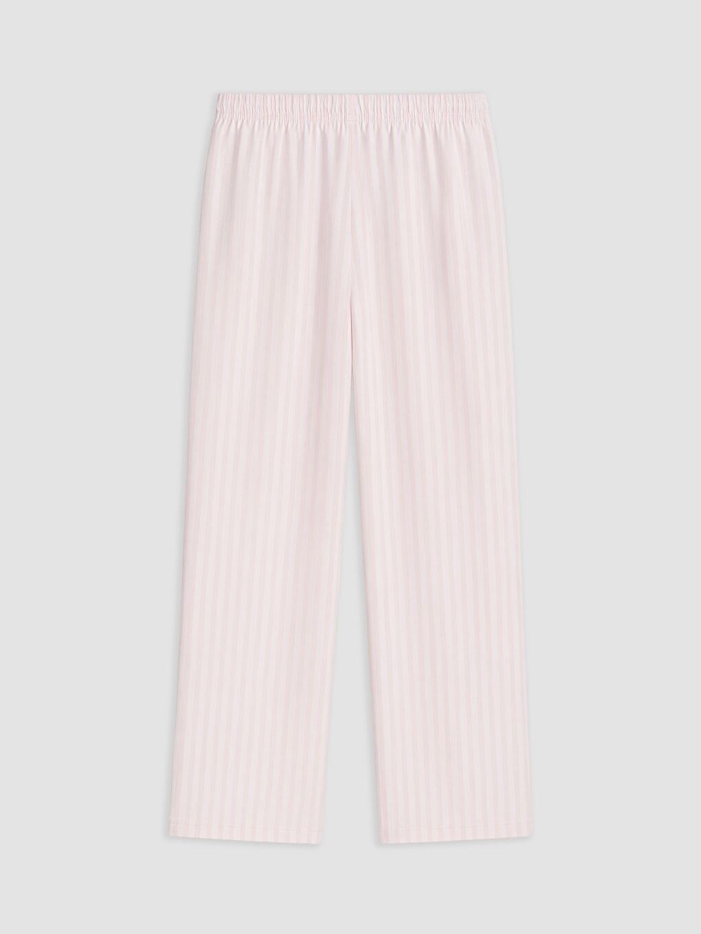 Ekru Bisiklet Yaka Çizgili Kadın Pijama Takımı-4