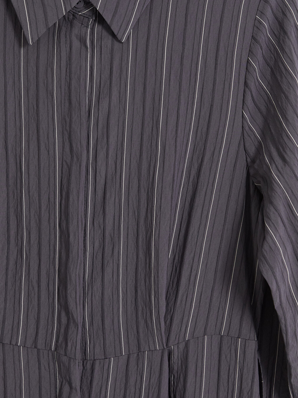 Woman Navy Shirt Dress-2