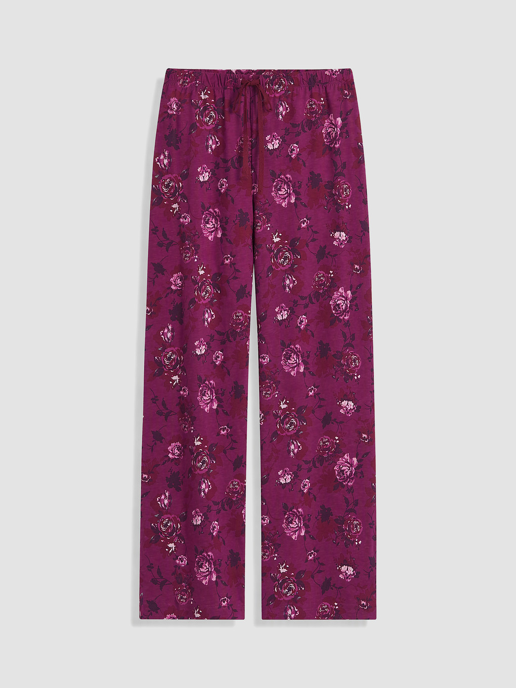 Kırmızı Çiçekli Pijama Altı