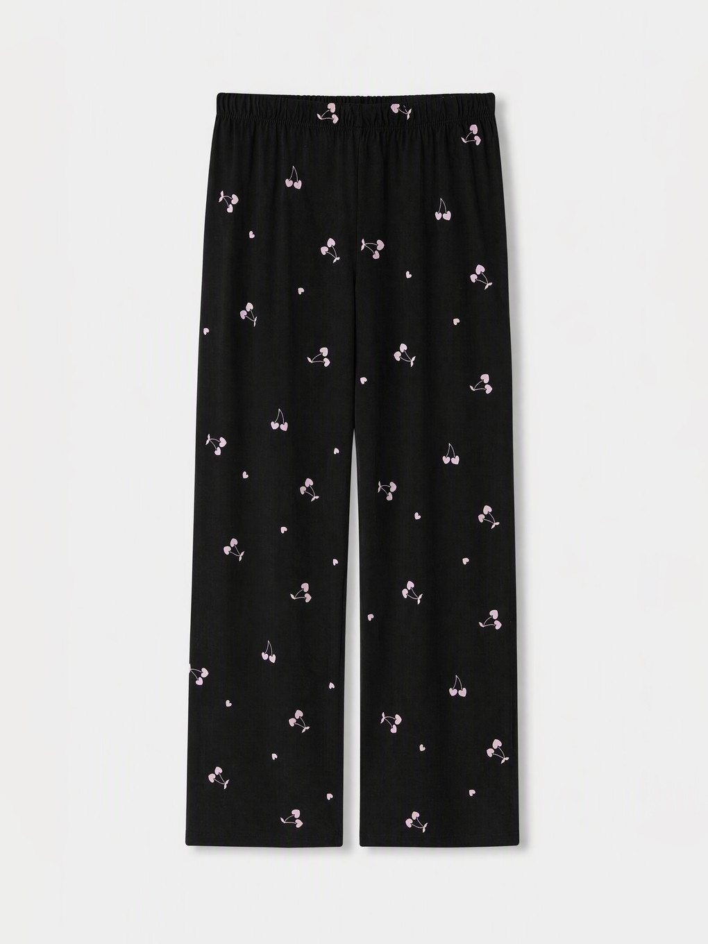 Siyah Gömlek Yaka Desenli Kadın Pijama Takımı-3