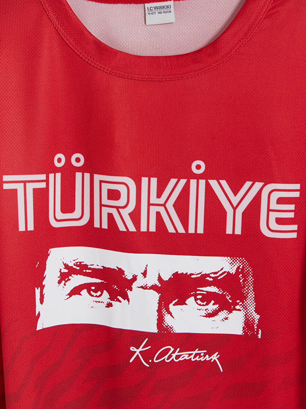 Kırmızı Atatürk Baskılı Erkek Çocuk Tişört-2
