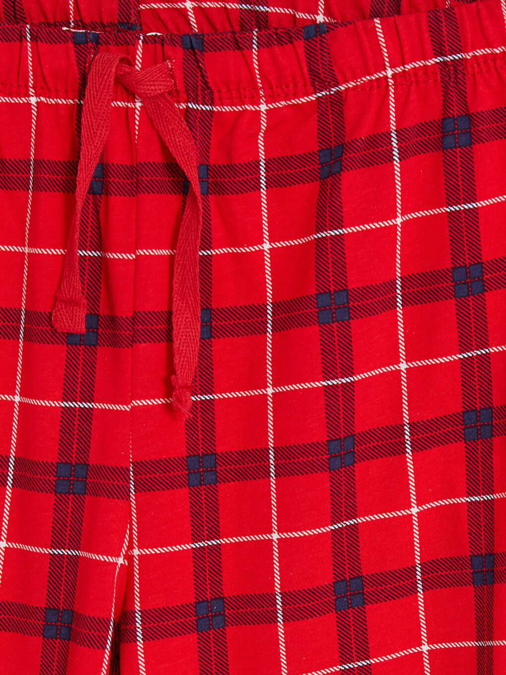 Kırmızı Ekose Kadın Pijama Alt-2